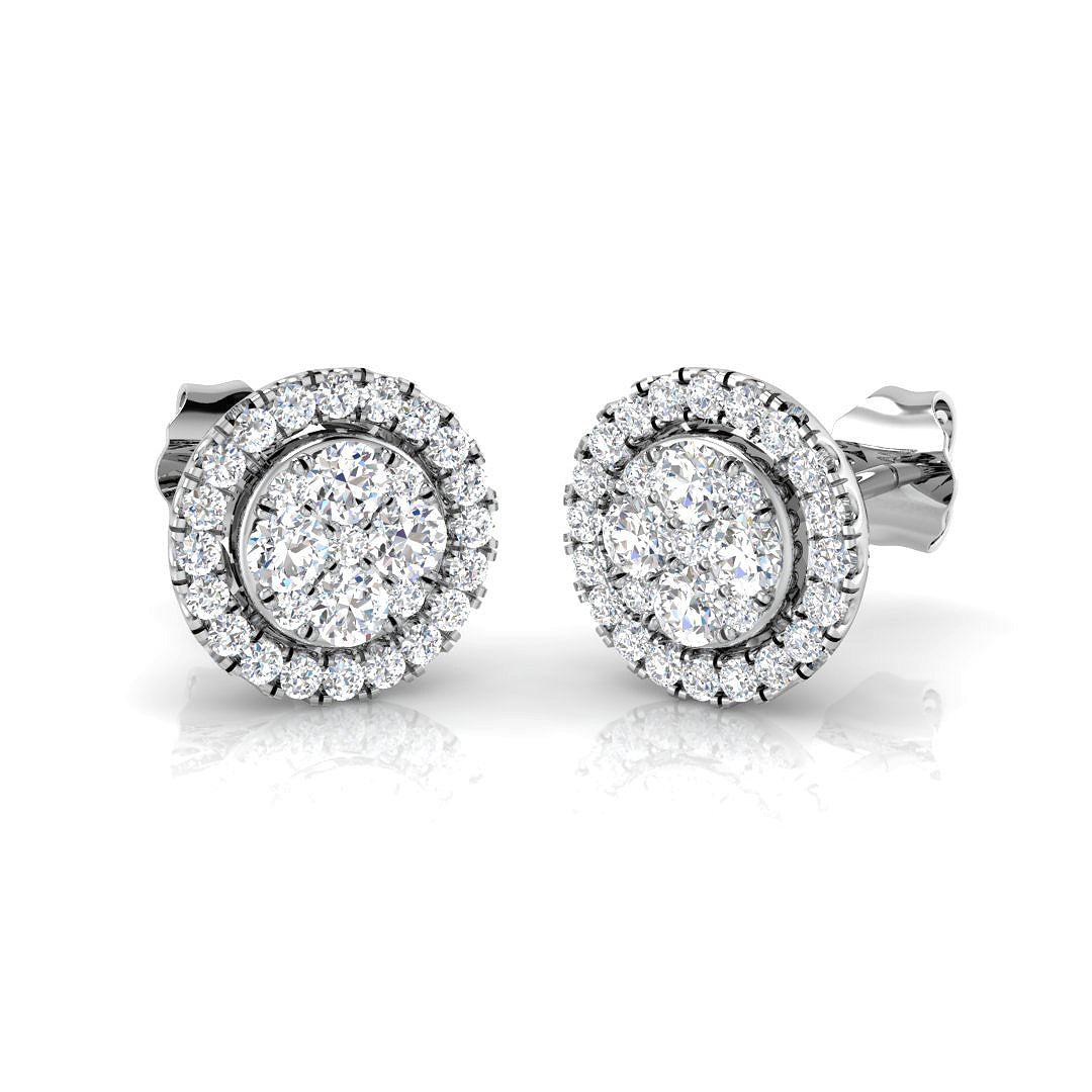Cluster Diamond Ring 0.65ct–0.88ct – BJE0019 – 18k White Gold