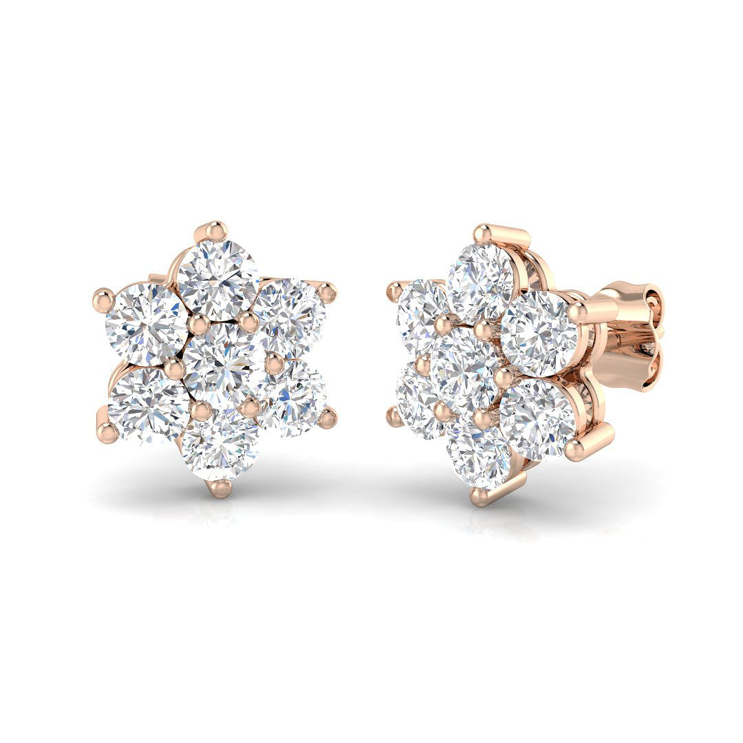 Cluster Diamond Ring 2.0ct – BJE0077 – 18k Rose Gold
