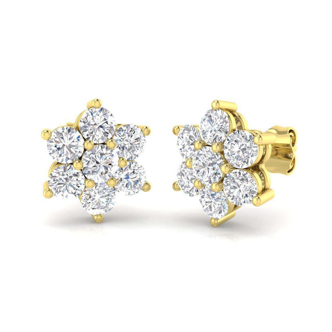Cluster Diamond Ring 2.0ct – BJE0077 – 18k Yellow Gold