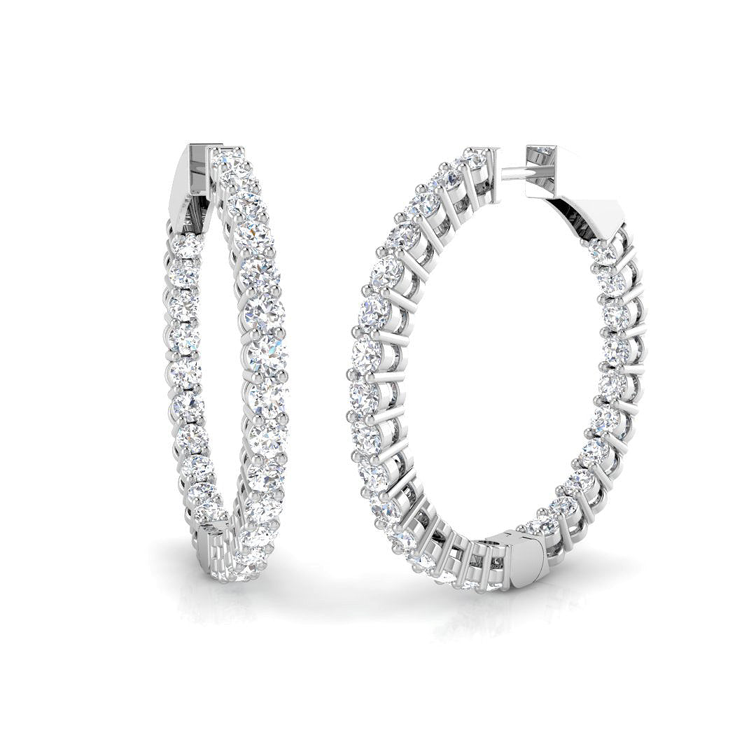 Hoops Diamond Ring 3.0ct – BJE008D – 18k White Gold