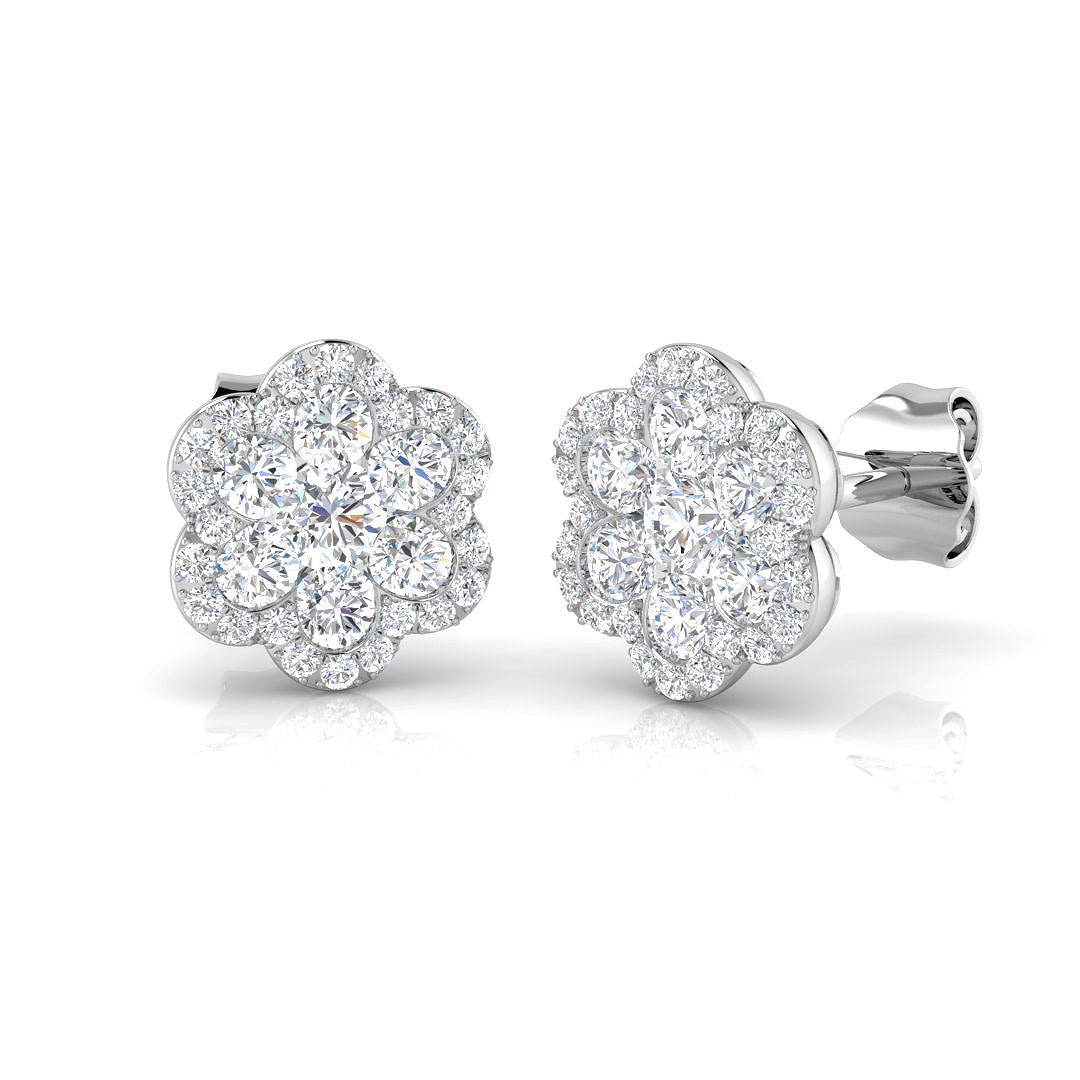 Cluster Diamond Ring 0.56ct–0.86ct – BJE0153 – 18k White Gold
