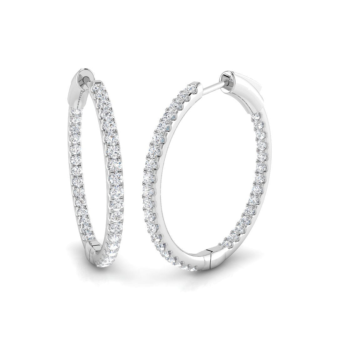 Hoops Diamond Ring 0.62ct–0.97ct – SE5199 – 18k White Gold