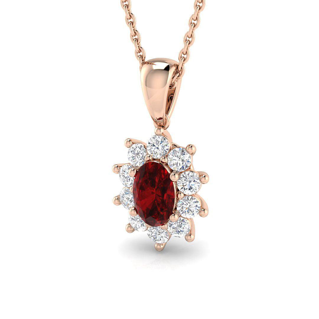 Ruby Diamond Ring 1.07ct – BJP0076~RY – 18k Rose Gold
