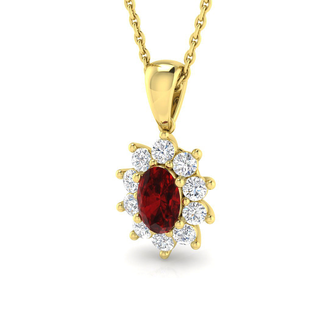 Ruby Diamond Ring 1.07ct – BJP0076~RY – 18k Yellow Gold