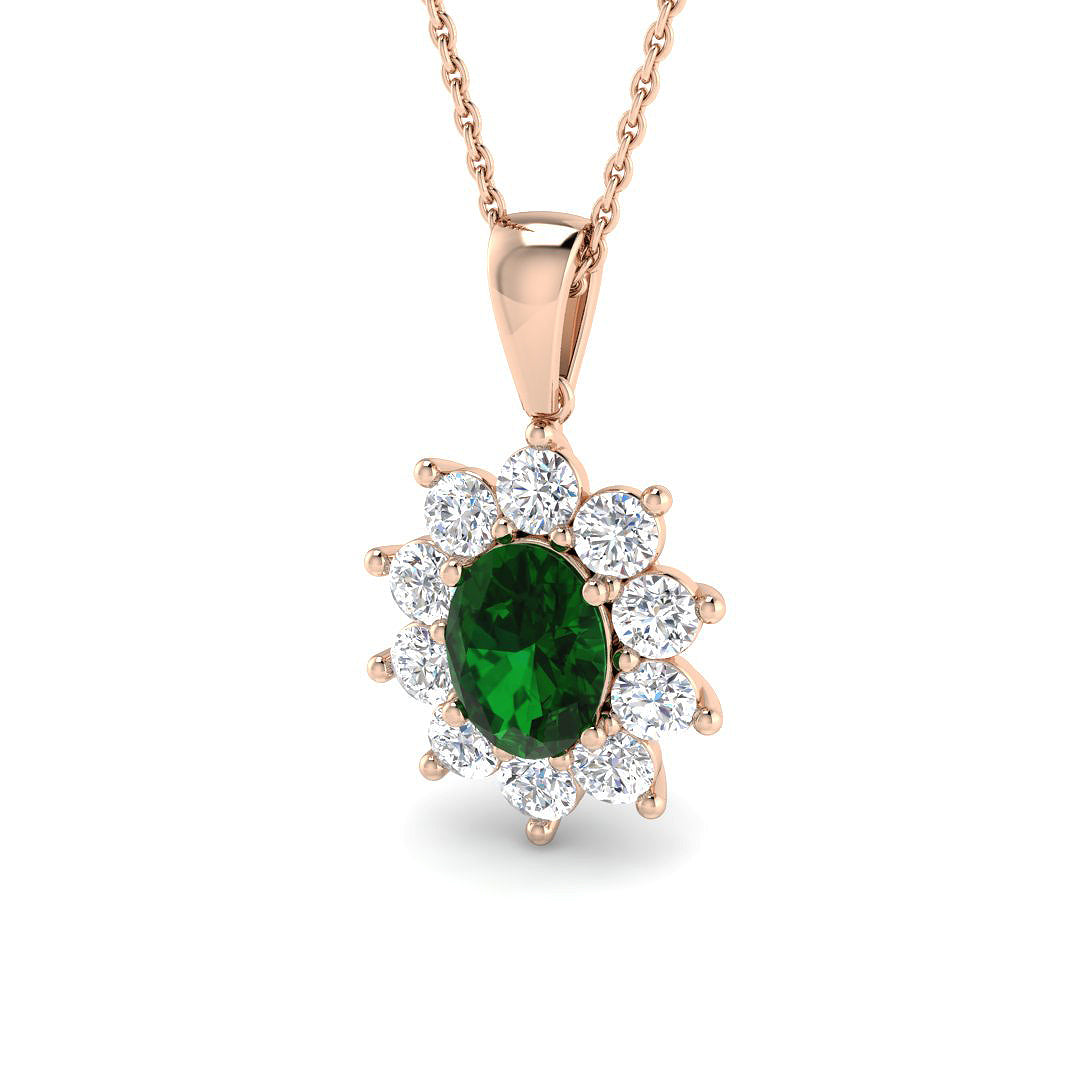 Emerald Diamond Ring 2.35ct – BJP0078~EM – 18k Rose Gold