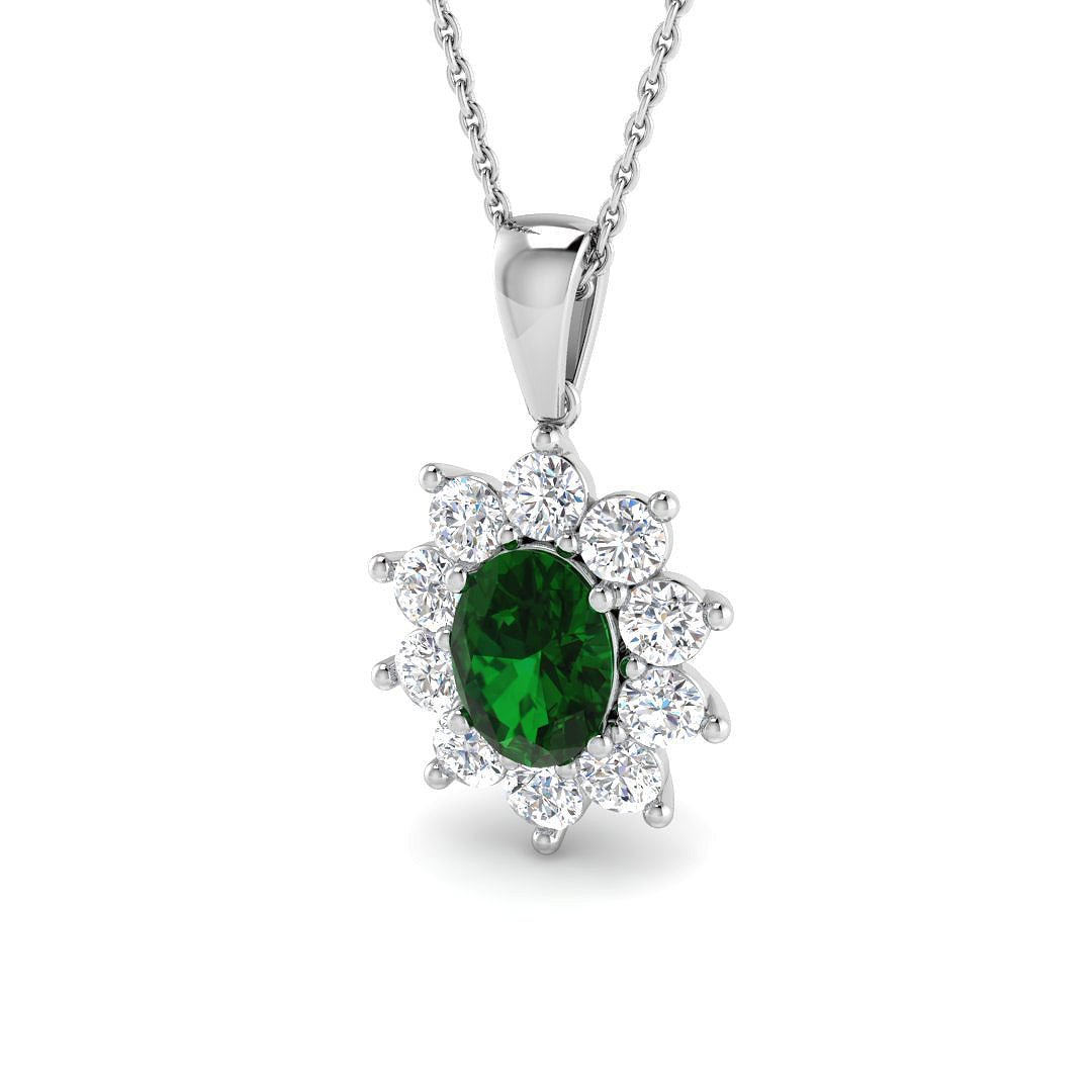 Emerald Diamond Ring 2.35ct – BJP0078~EM – 18k White Gold