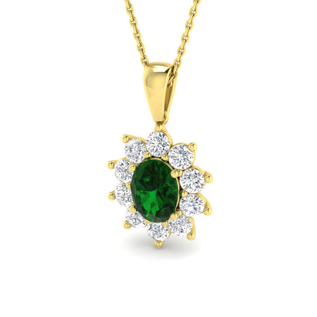Emerald Diamond Ring 2.35ct – BJP0078~EM – 18k Yellow Gold