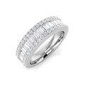 Baguette & Brilliant Diamond Ring 0.87ct–1.0ct – BJR0064 – 18k White Gold