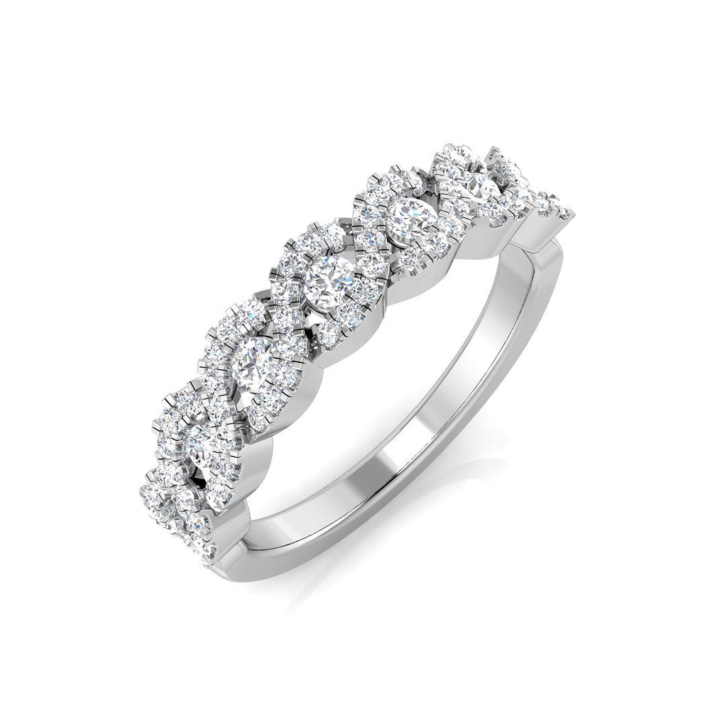 Fancy Diamond Ring 0.45ct–0.6ct – BJR0316 – 18k White Gold