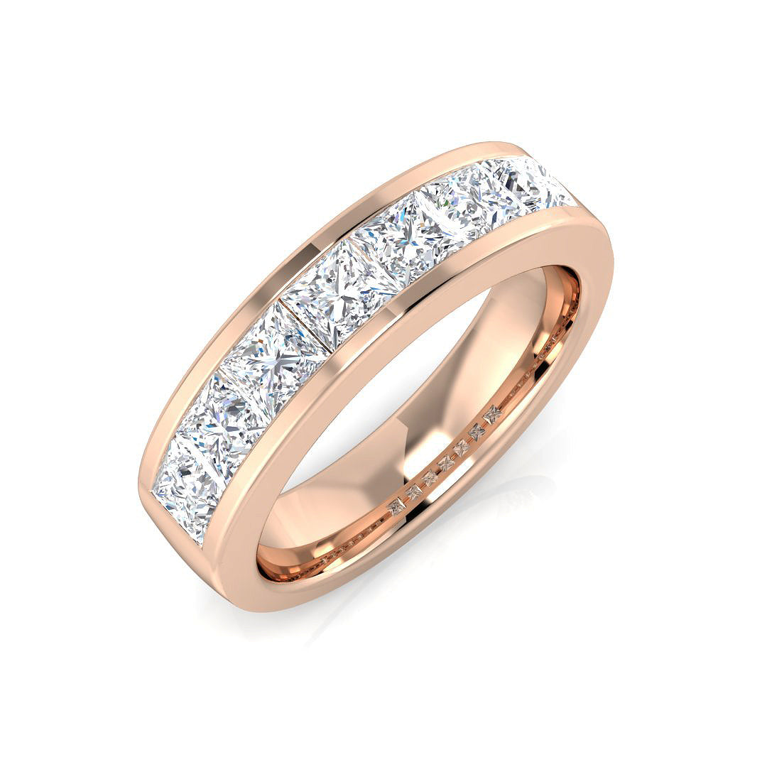 Half Eternity Diamond Ring 1.09ct – BJR0400 – 18k Rose Gold