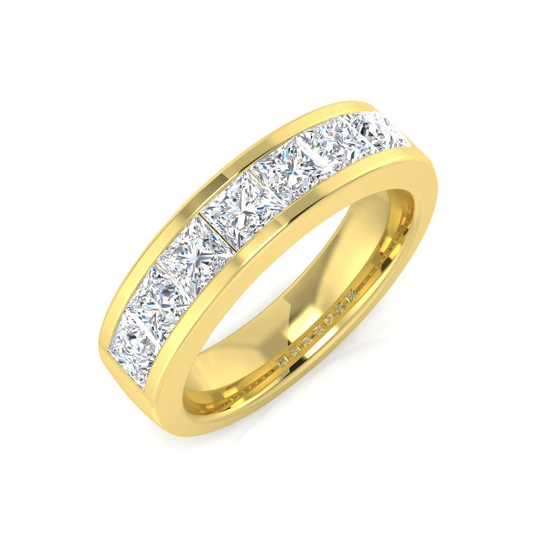 Half Eternity Diamond Ring 1.09ct – BJR0400 – 18k Yellow Gold