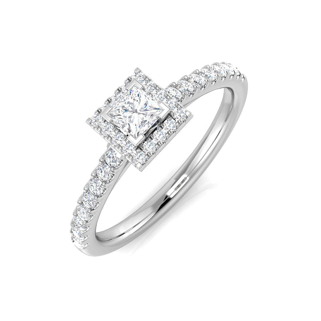 Engagement Diamond Ring 0.43ct – BJR0406 – 18k White Gold
