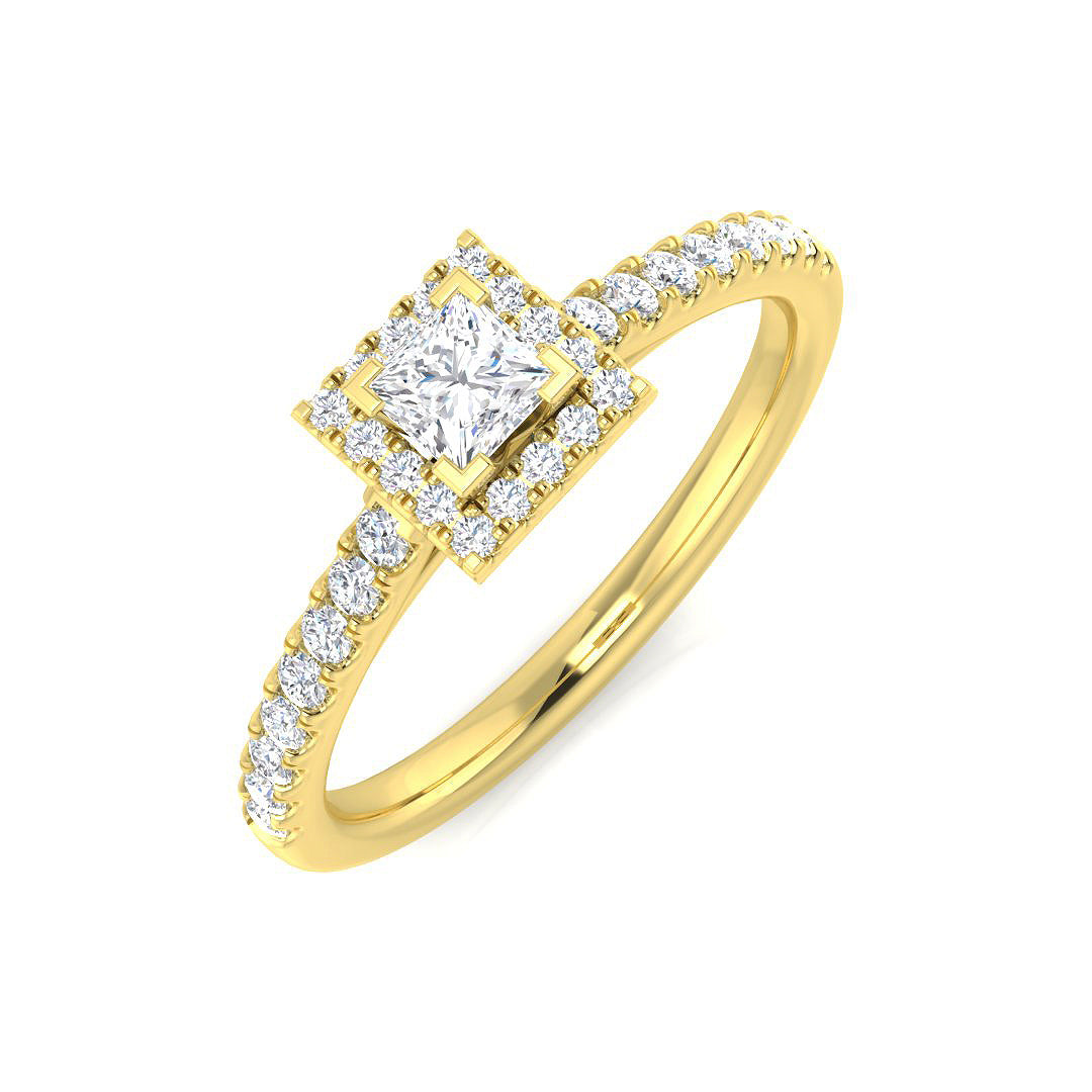 Engagement Diamond Ring 0.43ct – BJR0406 – 18k Yellow Gold