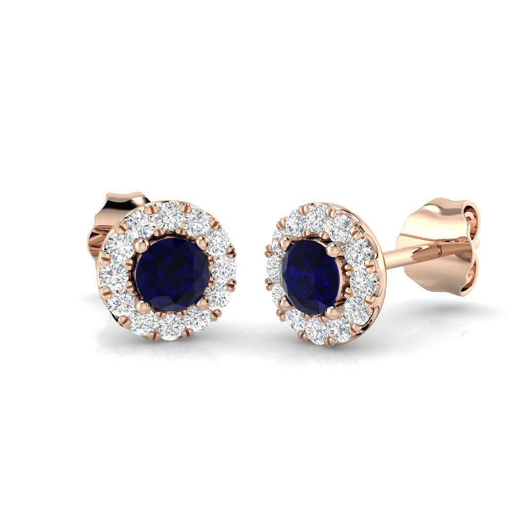 Halo Diamond Ring 0.6ct – DNE0405~BS – 18k Rose Gold