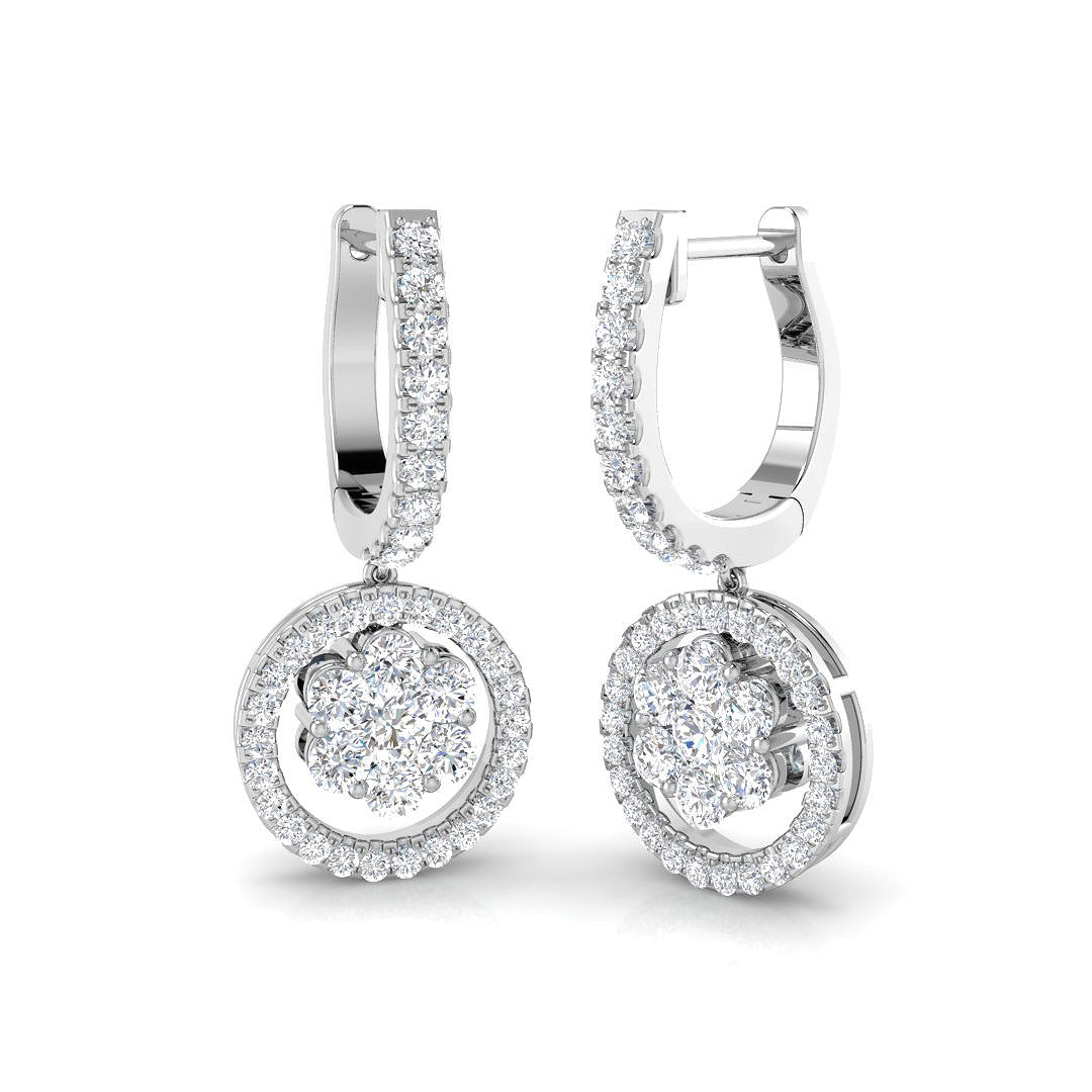 Drop & Trilogy Diamond Ring 1.29ct – DNE0412 – 18k White Gold