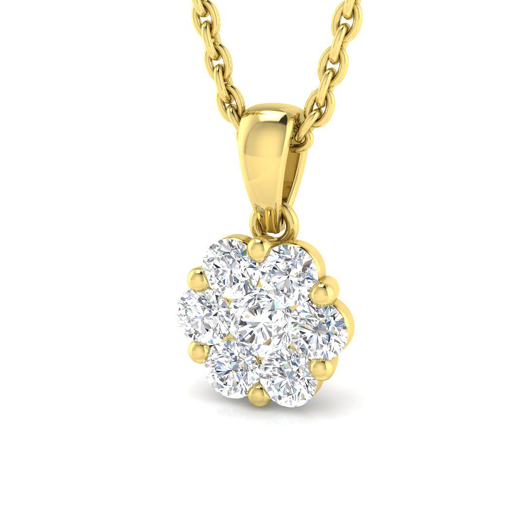 Cluster Diamond Ring 0.24ct – DNP028 – 18k Yellow Gold