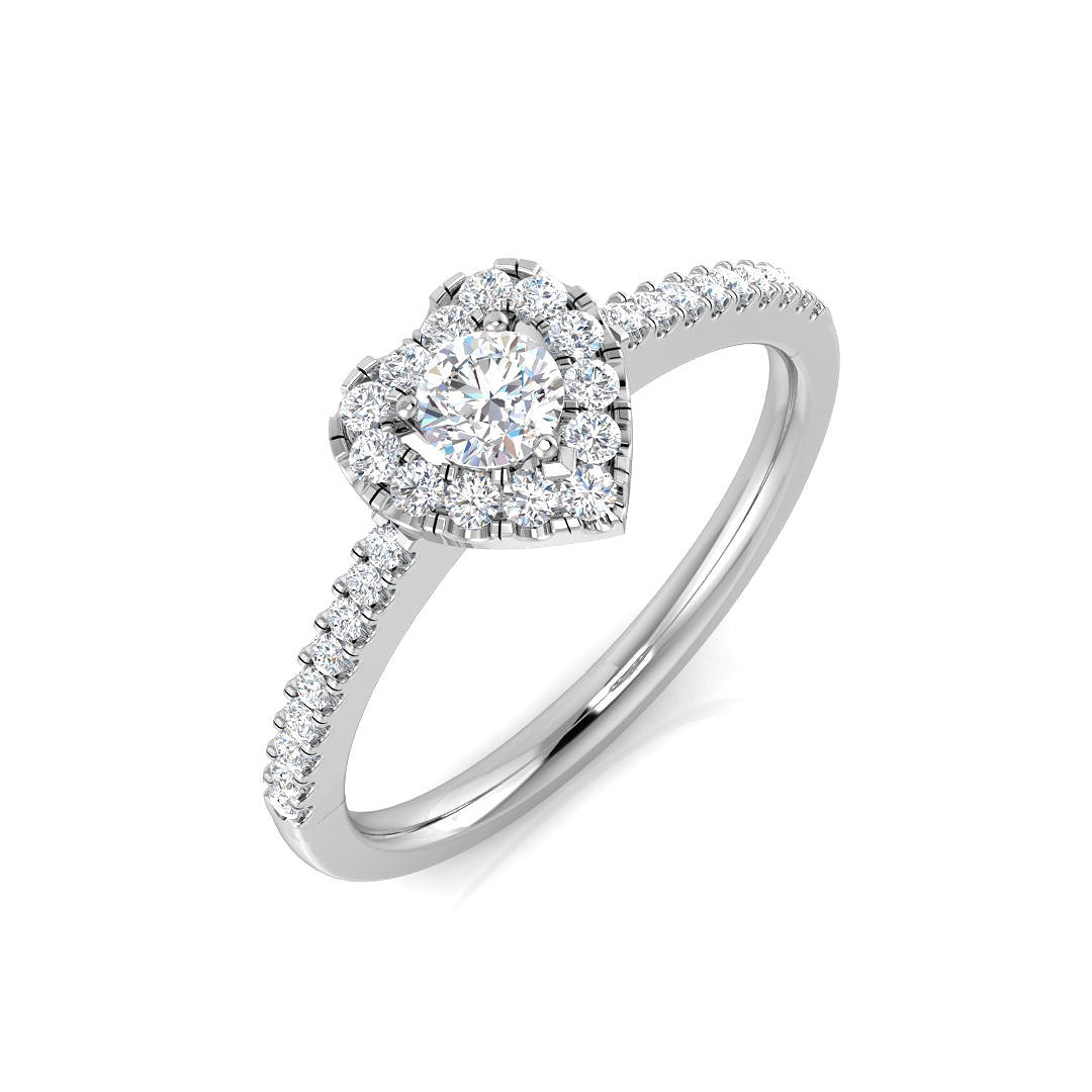 Engagement Diamond Ring 0.33ct – DNR0796 – 18k White Gold
