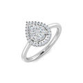 Cluster Diamond Ring 0.35ct – DNR0932 – 18k White Gold
