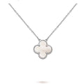 Heritage Bloom Necklace - Mother of Pearl White Gold