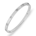Small Bolt Bangle - White Gold