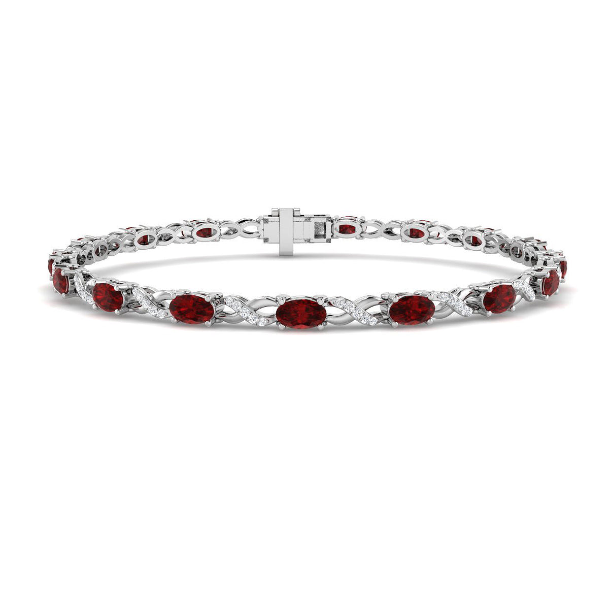 Ruby Diamond Ring 4.96ct – SB1938~RY – 18k White Gold