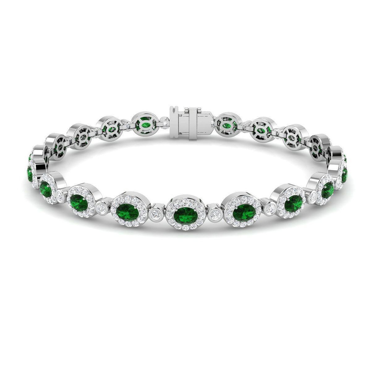 Emerald Diamond Ring 5.55ct – SB2037A~EM – 18k White Gold