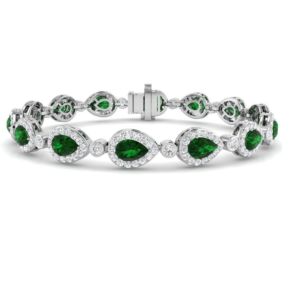Emerald Diamond Ring 8.3ct – SB1984~EM – 18k White Gold