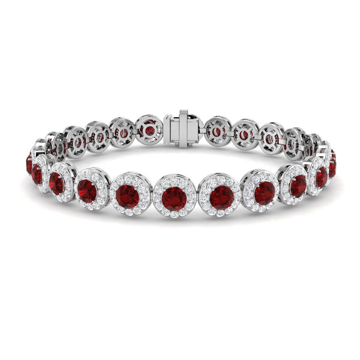 Ruby Diamond Ring 10.85ct – SB2018~RY – 18k White Gold