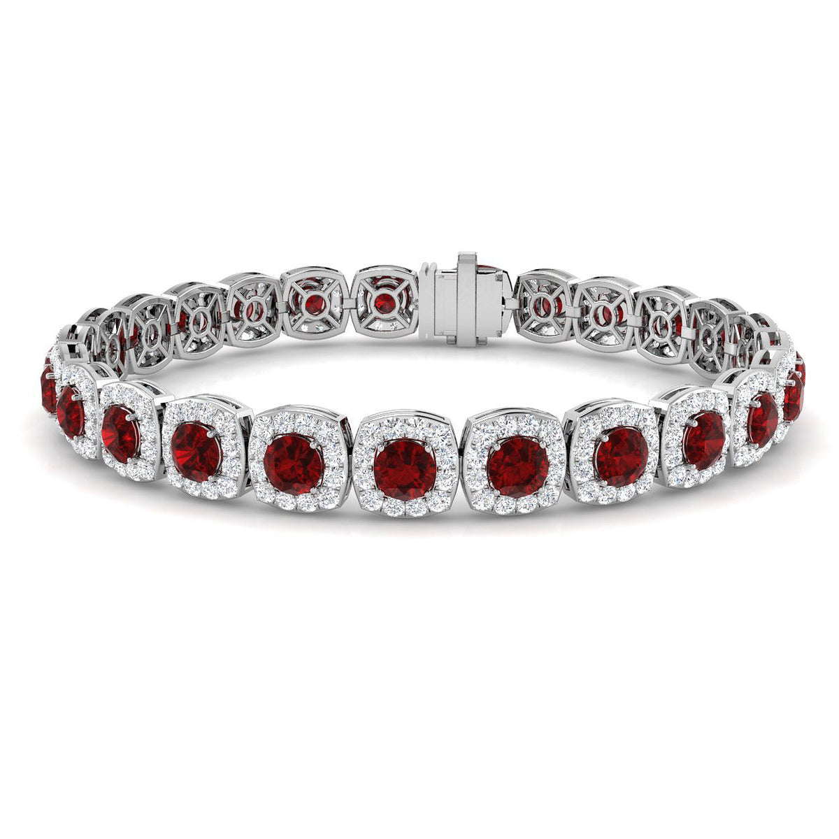 Ruby Diamond Ring 10.9ct – SB2023~RY – 18k White Gold