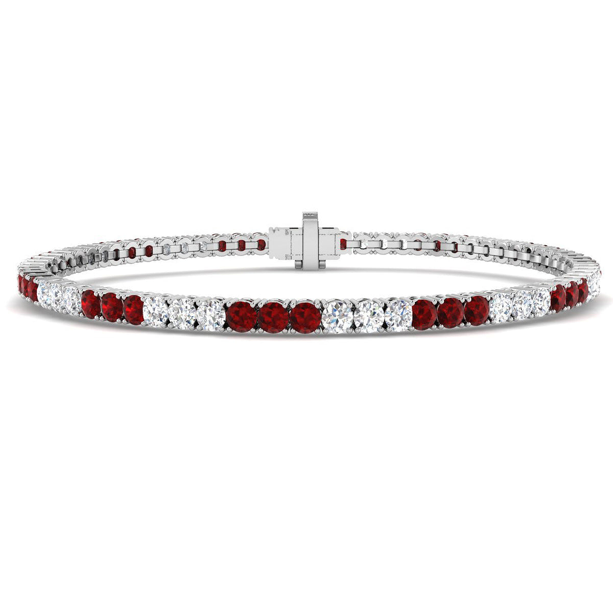 Ruby Diamond Ring 4.1ct – SB2549~RY – 18k White Gold
