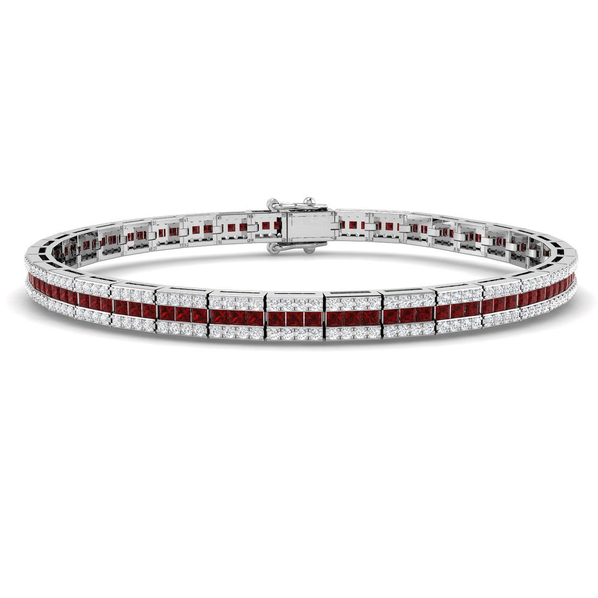 Ruby Diamond Ring 5.23ct – SB2552~RY – 18k White Gold