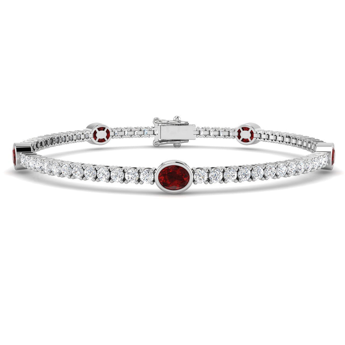 Ruby Diamond Ring 4.32ct – SB2586~RY – 18k White Gold