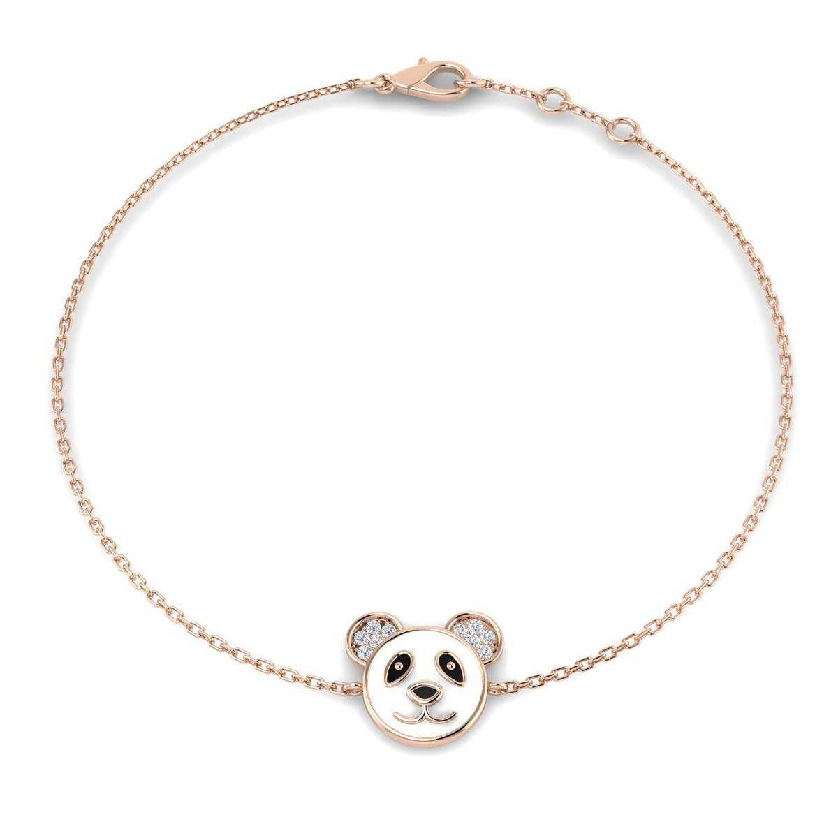Kids Bracelet Diamond Ring 0.13ct – SB2758~ENM – 18k Rose Gold