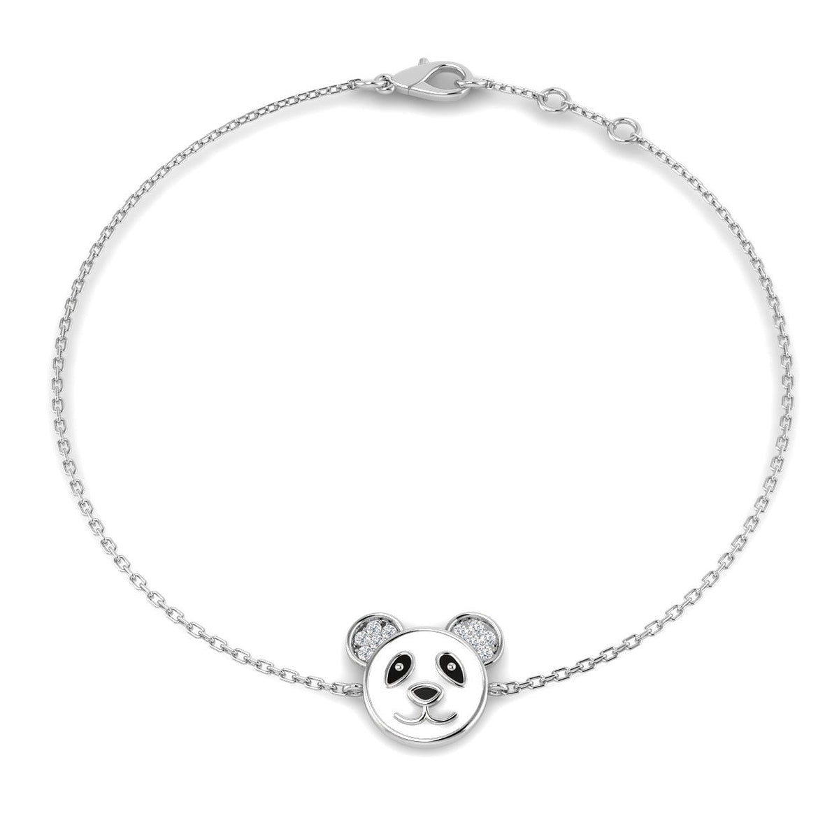 Kids Bracelet Diamond Ring 0.13ct – SB2758~ENM – 18k White Gold