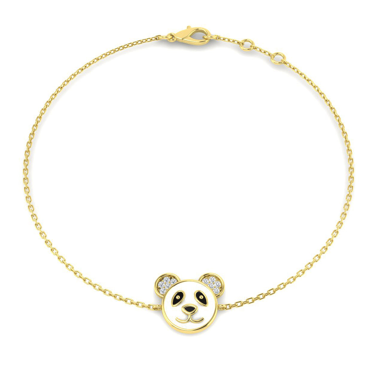Kids Bracelet Diamond Ring 0.13ct – SB2758~ENM – 18k Yellow Gold