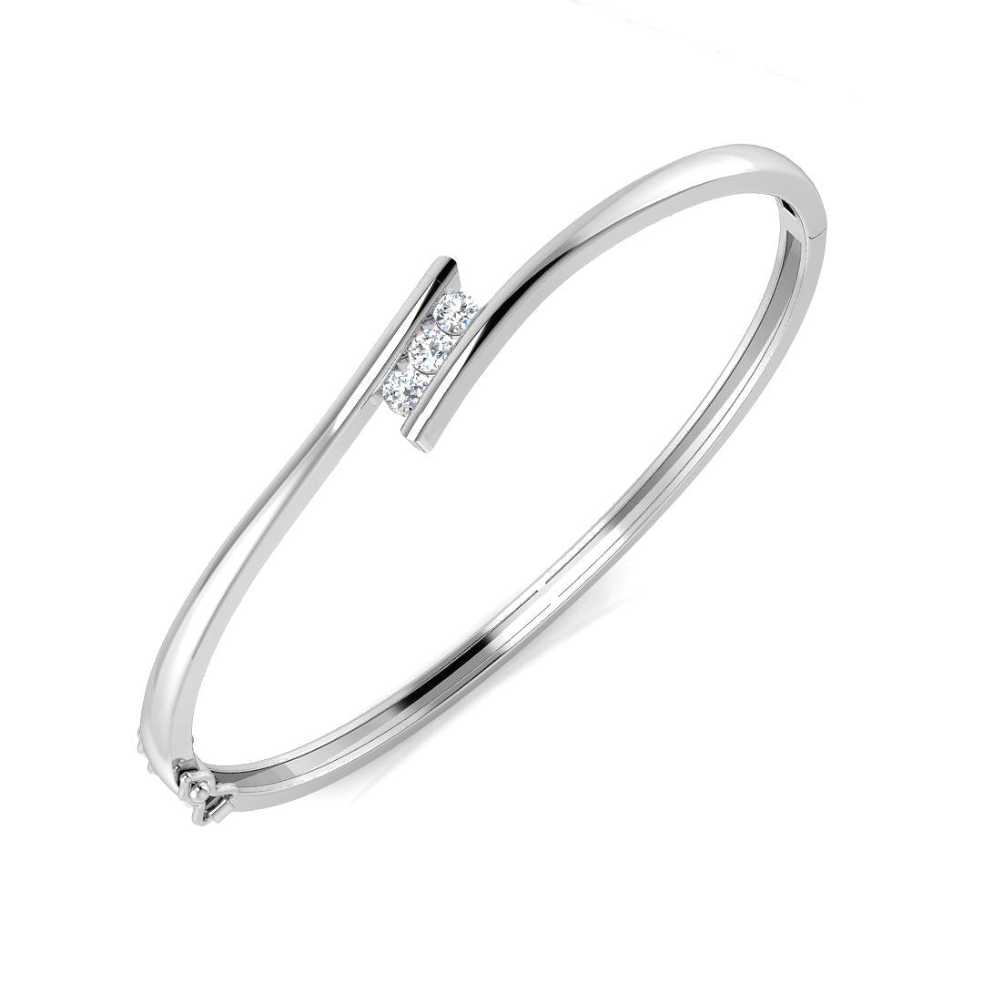 Three Stone Diamond Ring 0.32ct–0.75ct – BJA0005 – 18k White Gold