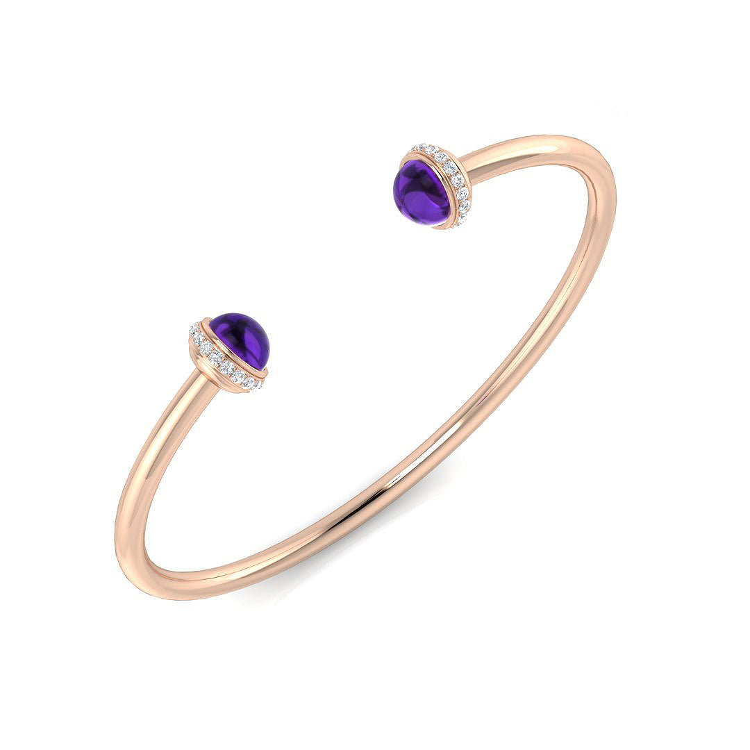 Gemstone Torque Diamond Ring 2.62ct – SBK1087~AME – 18k Rose Gold