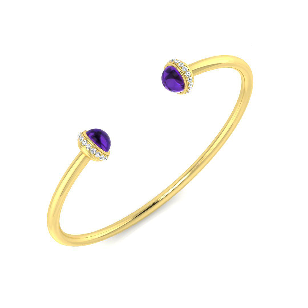Gemstone Torque Diamond Ring 2.62ct – SBK1087~AME – 18k Yellow Gold