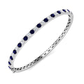 Gemstone Bangles Diamond Ring 3.55ct – SBK1145~BS – 18k White Gold