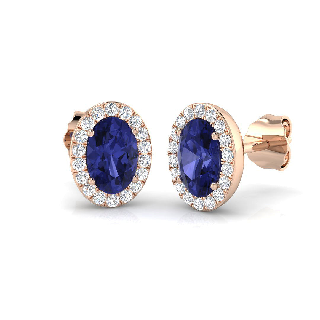 Tanzanite Diamond Ring 1.15ct – SE4572~TZ – 18k Rose Gold