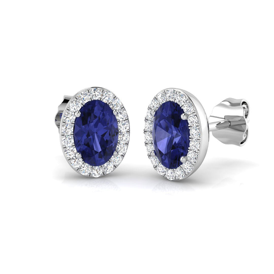 Tanzanite Diamond Ring 1.15ct – SE4572~TZ – 18k White Gold