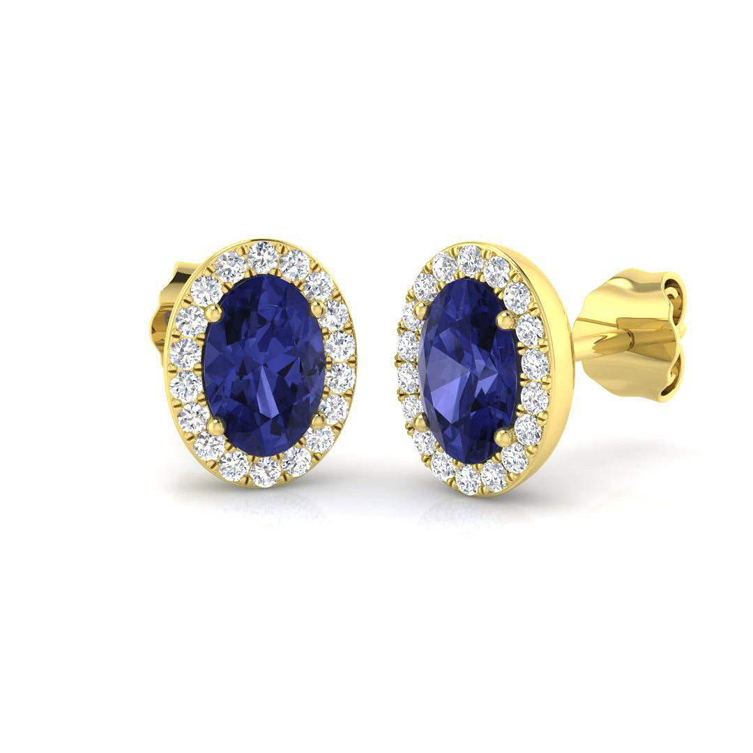 Tanzanite Diamond Ring 1.15ct – SE4572~TZ – 18k Yellow Gold