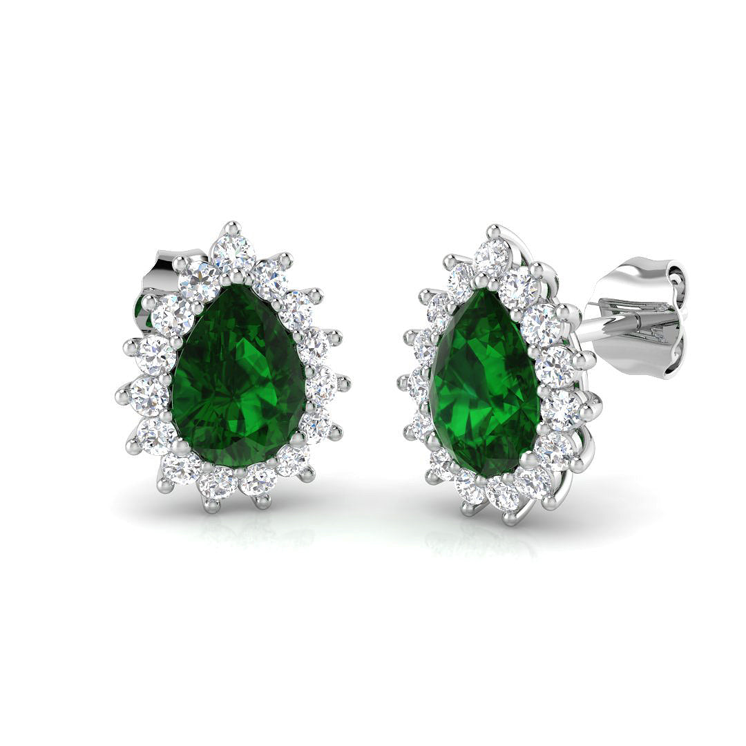 Emerald Diamond Ring 1.82ct – SE4790~EM – 18k White Gold