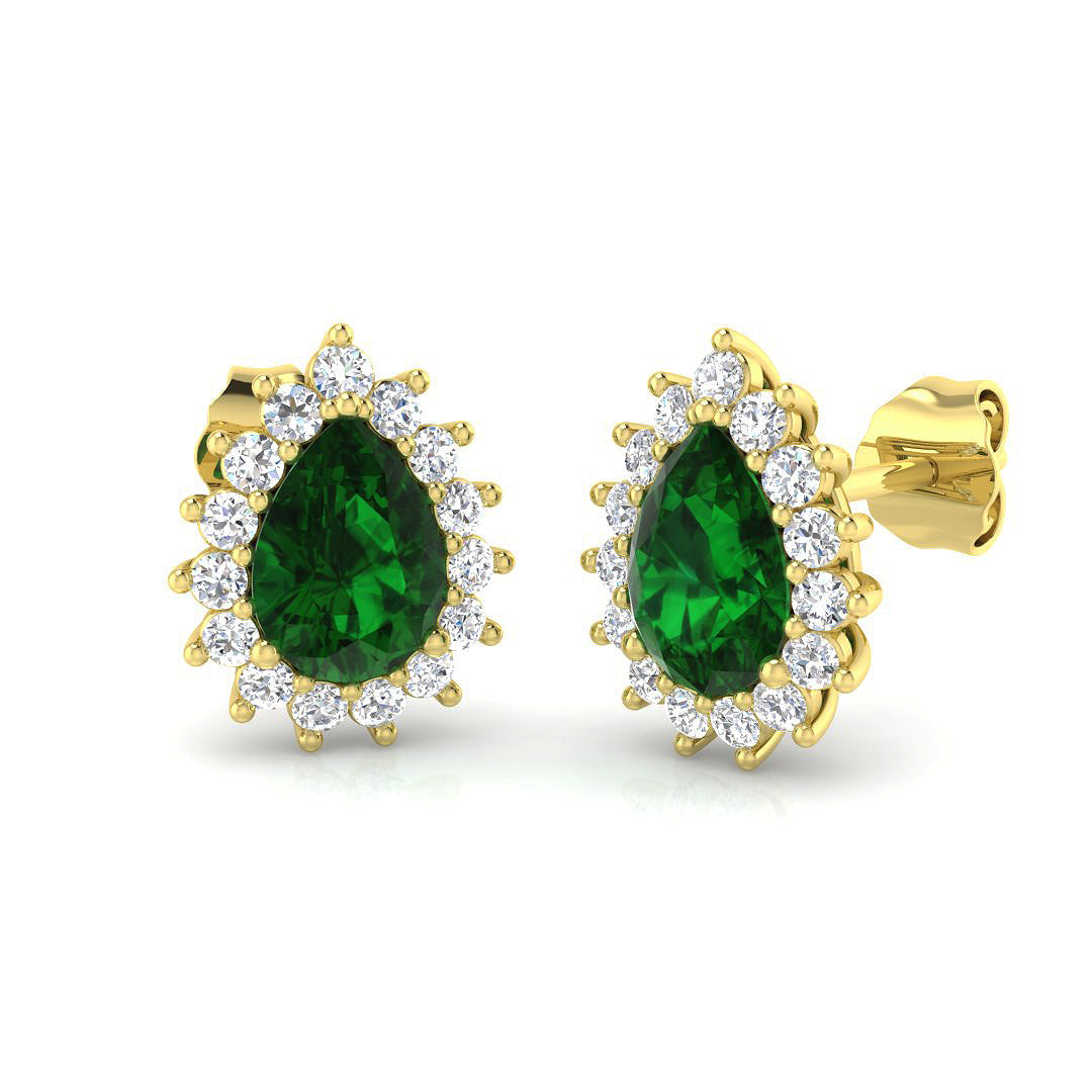 Emerald Diamond Ring 1.82ct – SE4790~EM – 18k Yellow Gold