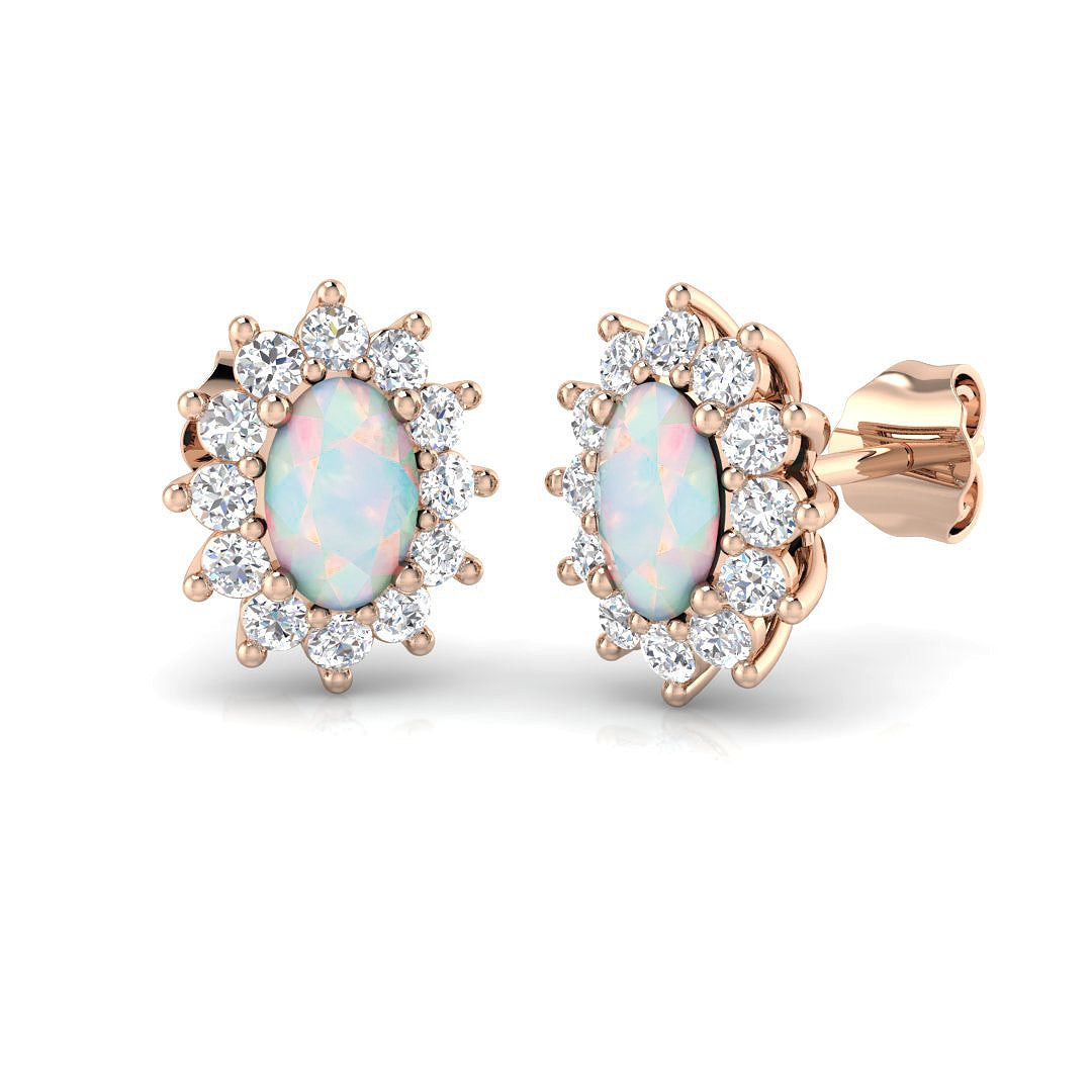 Opal Diamond Ring 1.1ct – SE4923~OPAL – 18k Rose Gold