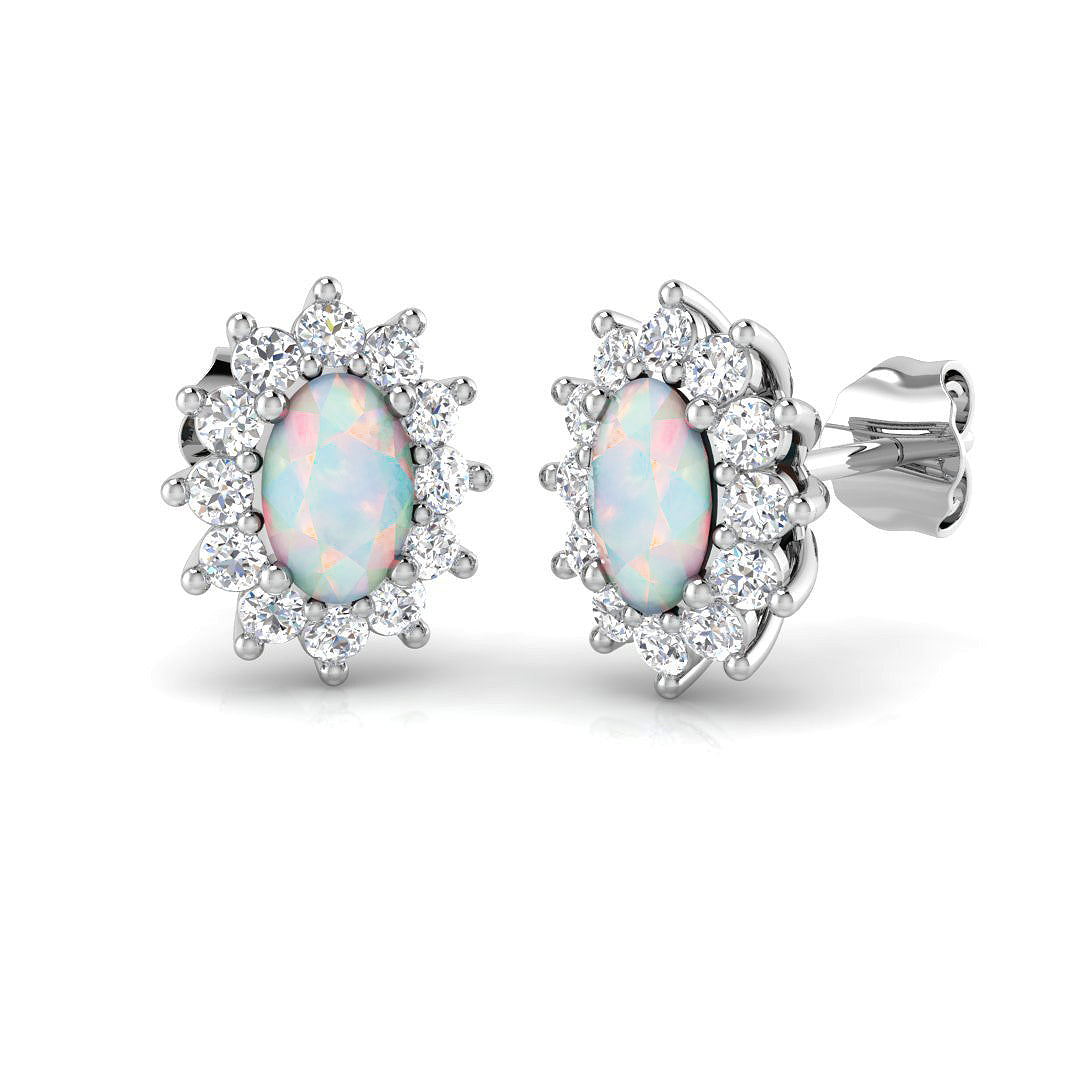 Opal Diamond Ring 1.1ct – SE4923~OPAL – 18k White Gold
