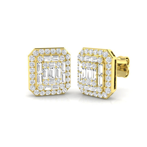 Baguette & Brilliant Diamond Ring 0.79ct – SE5468 – 18k Yellow Gold