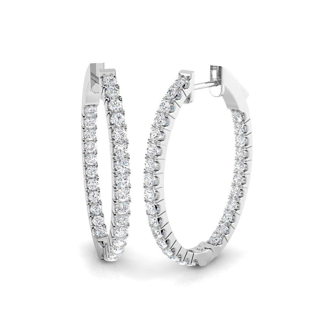 Hoops Diamond Ring 1.67ct – SE4075 – 18k White Gold