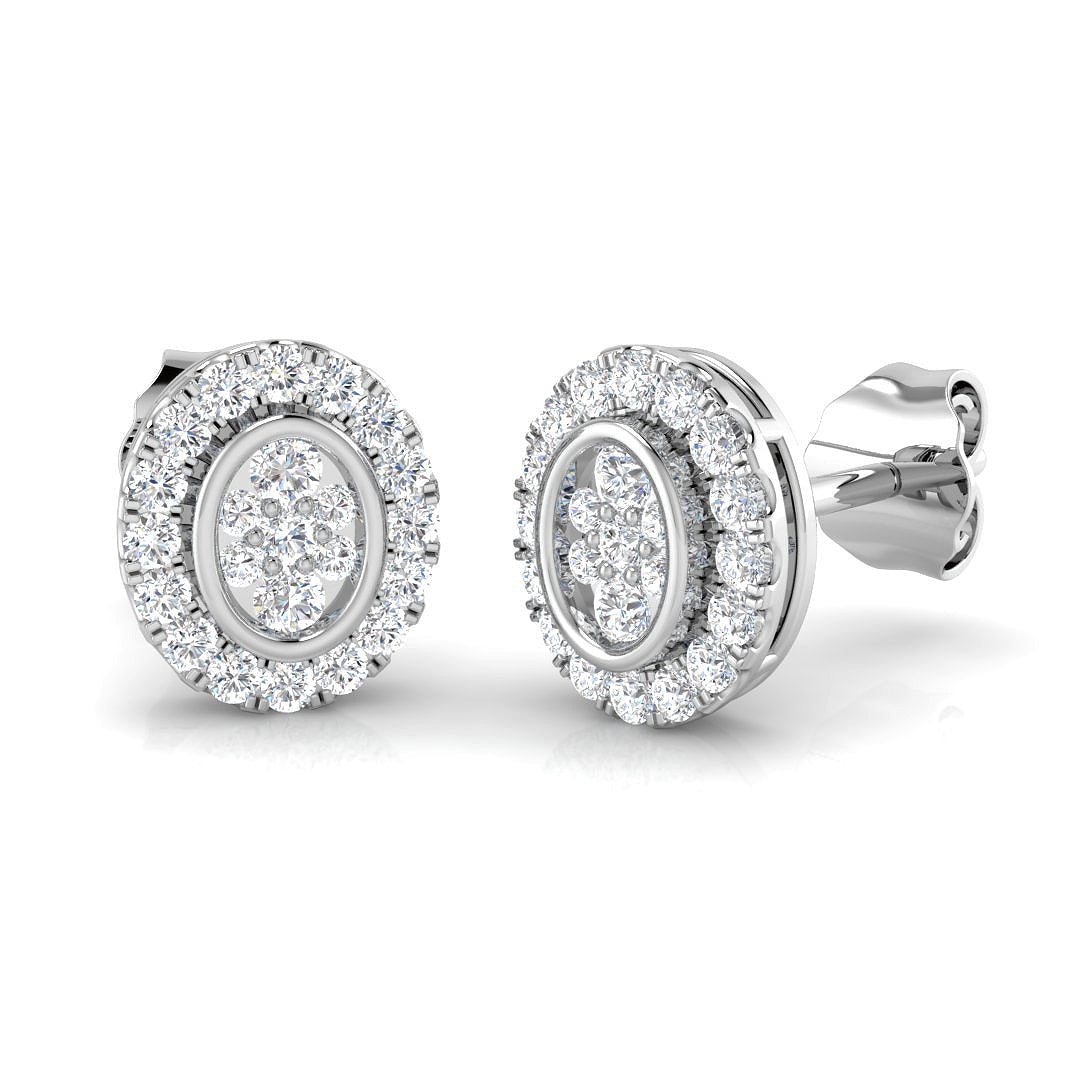 Cluster Diamond Ring 0.3ct–0.6ct – SE4525 – 18k White Gold