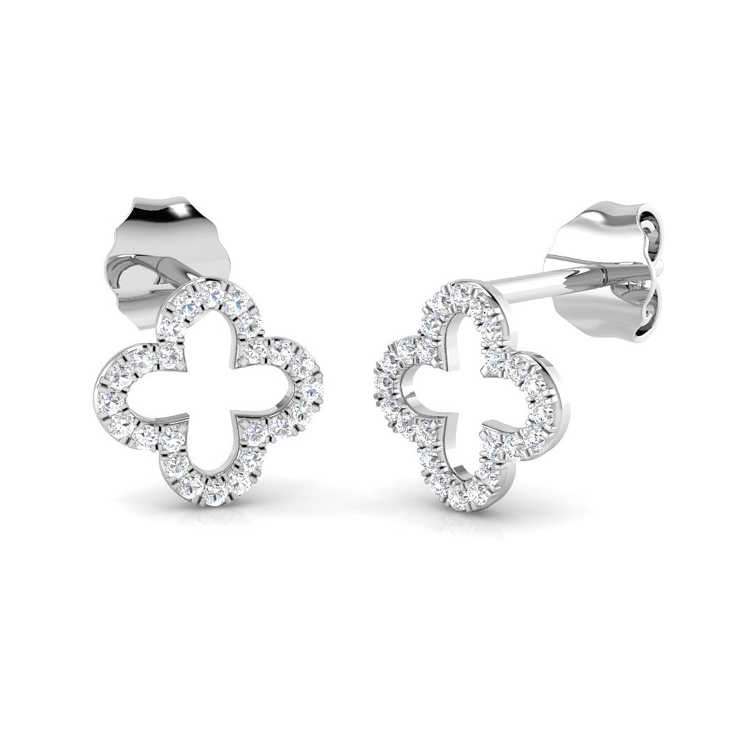 Clover Diamond Ring 0.19ct–0.42ct – SE4529 – 18k White Gold